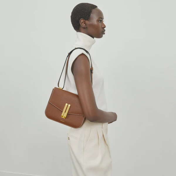 Demellier The Vancouver in Tan Crossbody Bag, view 8