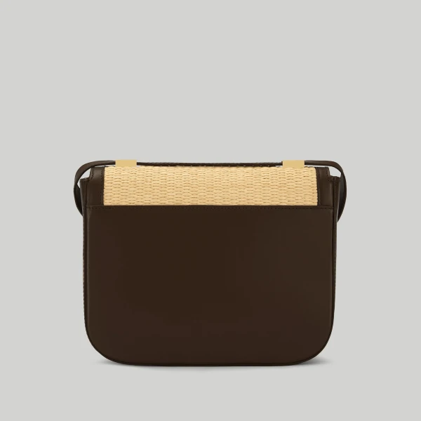 Demellier The Vancouver in Warm Raffia Crossbody Bag, view 5