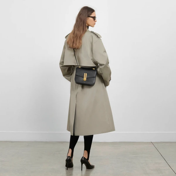 Demellier The Vancouver in Warm Raffia Crossbody Bag, view 7