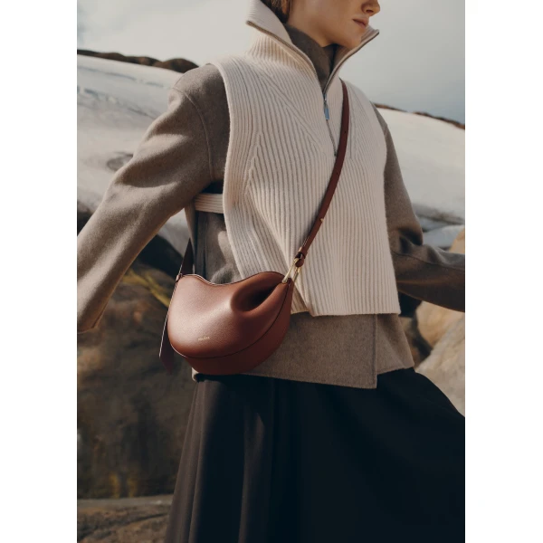 Polene Tonca in Cognac Bag, view 2