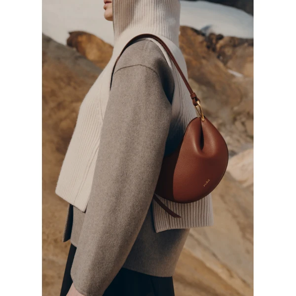 Polene Tonca in Cognac Bag, view 4