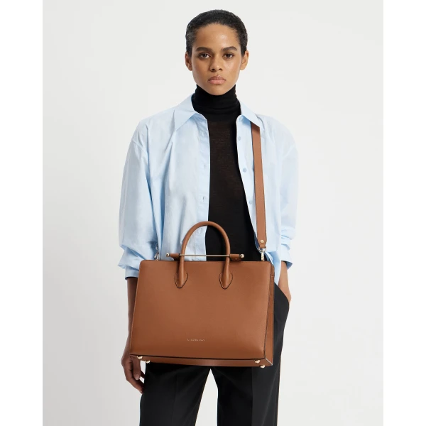 Strathberry Tote in Chestnut, view 8
