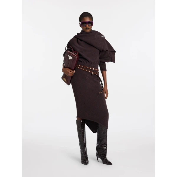 The Attico Brown midi dress, view 2