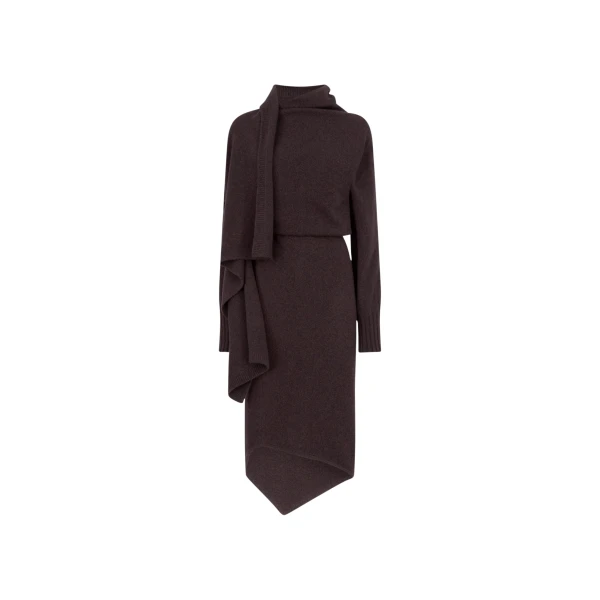 The Attico Brown midi dress