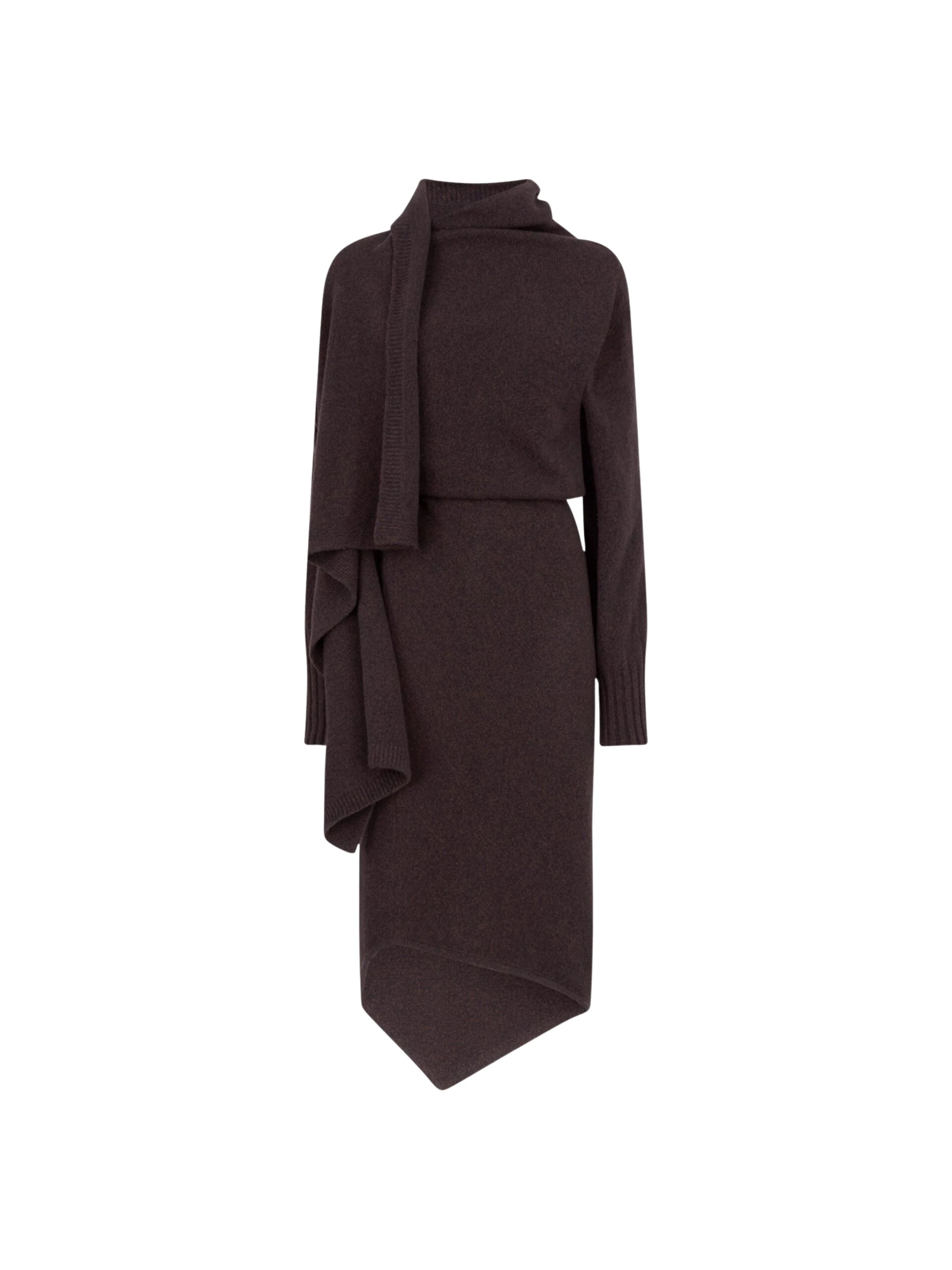 The Attico Brown midi dress