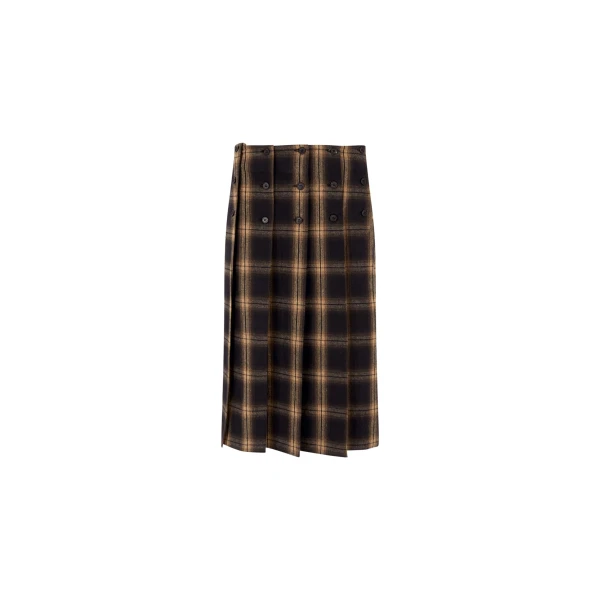 The Attico Brown shades midi skirt