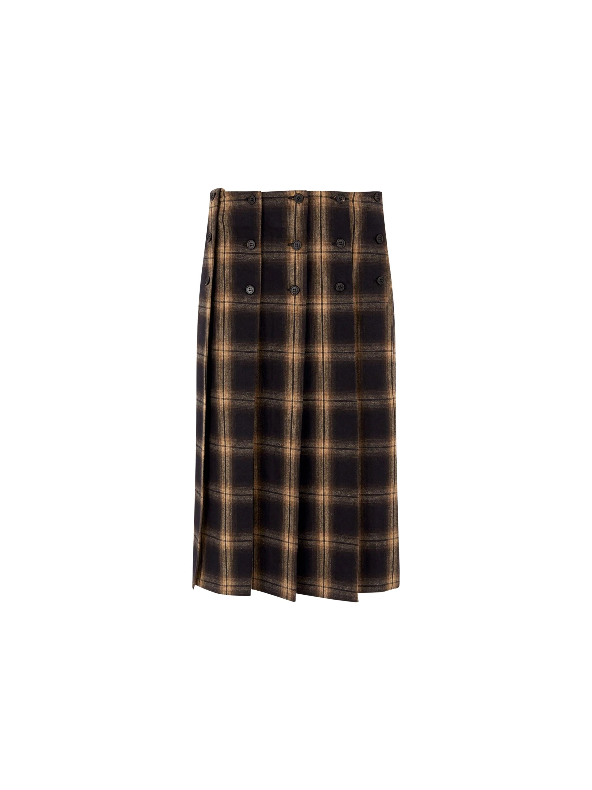 The Attico Brown shades midi skirt