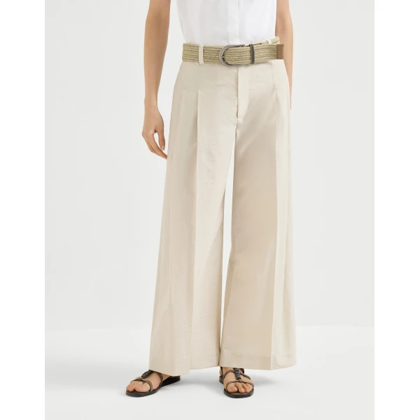 Brunello Cucinelli A-line trousers in Beige, view 2
