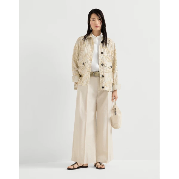 Brunello Cucinelli A-line trousers in Beige, view 6