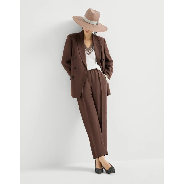 Brunello Cucinelli Baggy trousers in Cocoa, view 5