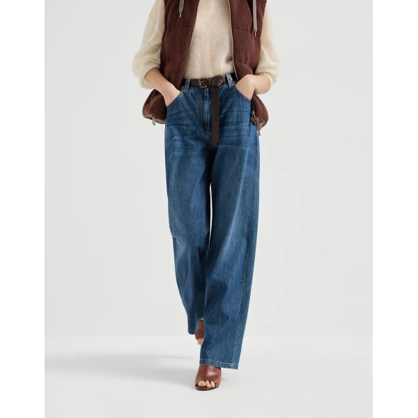 Brunello Cucinelli Baggy trousers in Denim, view 5