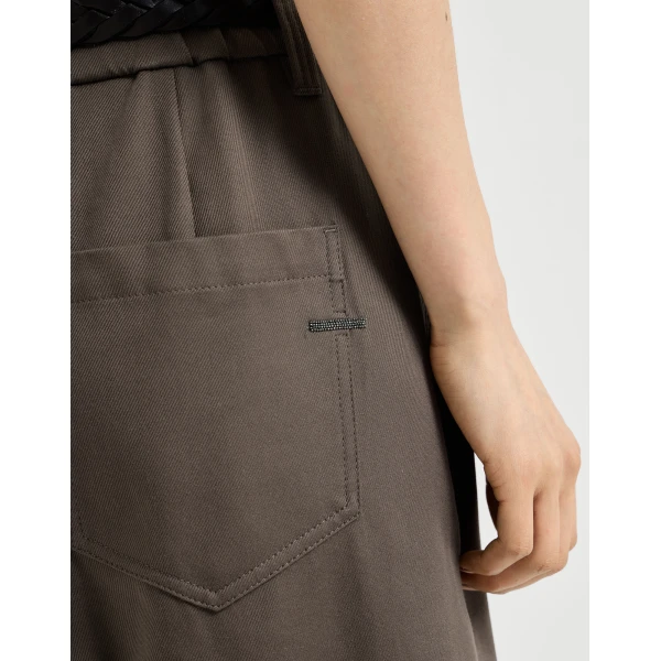 Brunello Cucinelli Baggy trousers in Pine Cone Brown, view 4