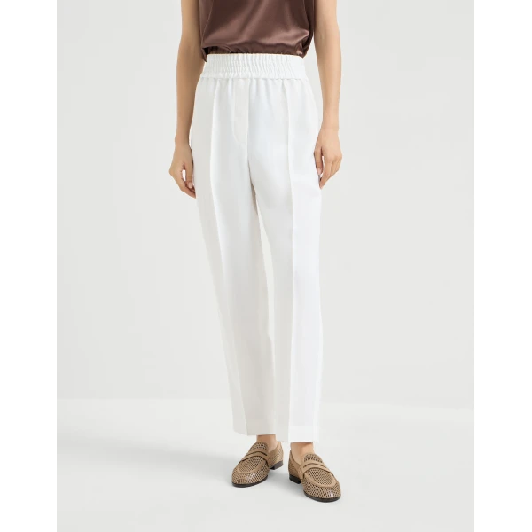 Brunello Cucinelli Baggy trousers in White, view 2