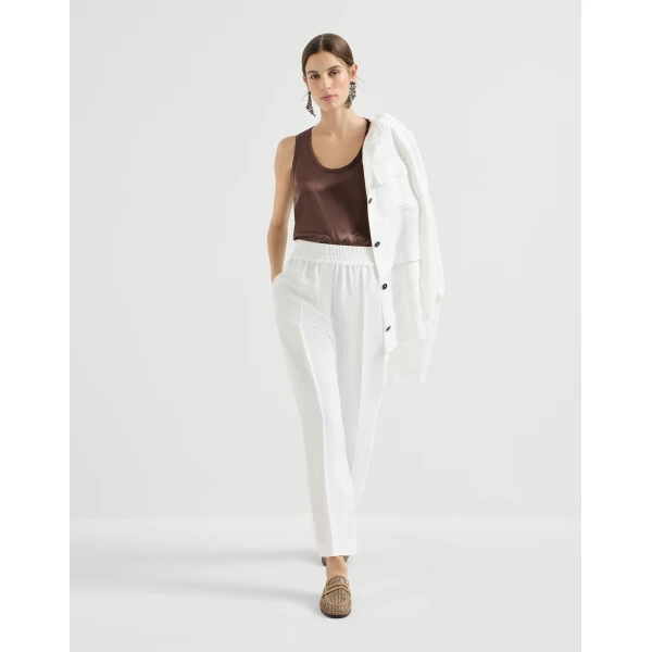 Brunello Cucinelli Baggy trousers in White, view 5