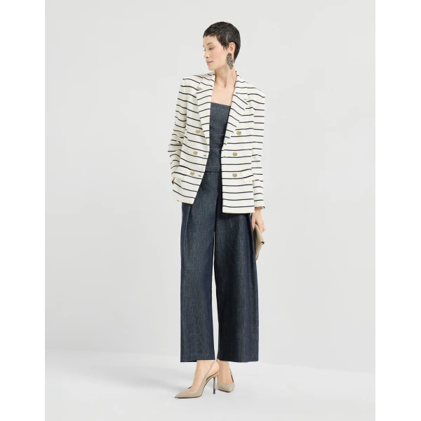 Brunello Cucinelli Bandeau top in Denim, view 6