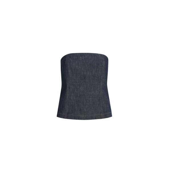 Brunello Cucinelli Bandeau top in Denim