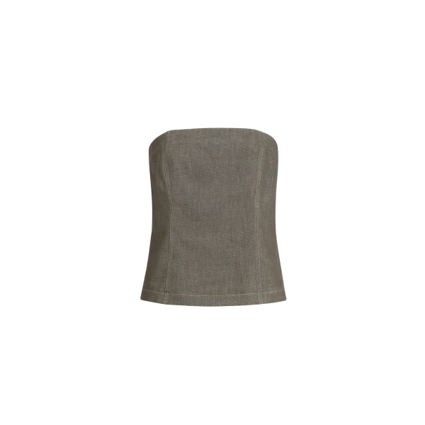 Brunello Cucinelli Bandeau top in Olive