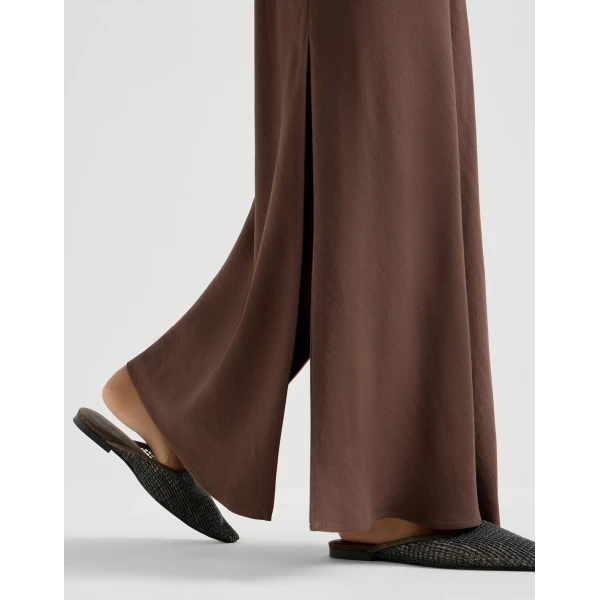 Brunello Cucinelli Bias-cut skirt in Cocoa, view 4