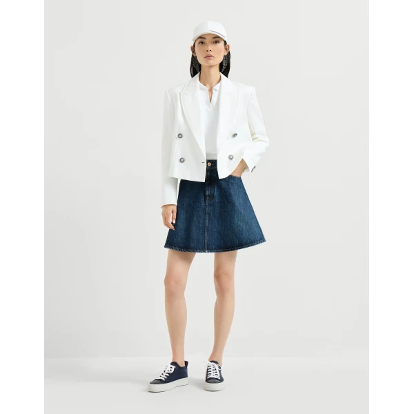 Brunello Cucinelli Blazer with monili in White, view 6