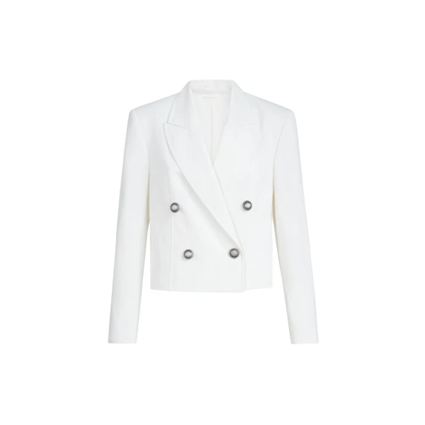 Brunello Cucinelli Blazer with monili in White