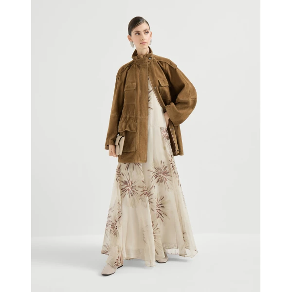 Brunello Cucinelli Bloom print organza dress, view 6