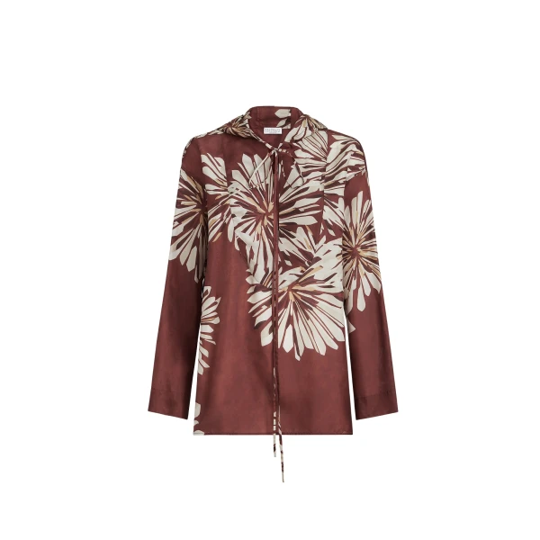 Brunello Cucinelli Bloom print pongee shirt