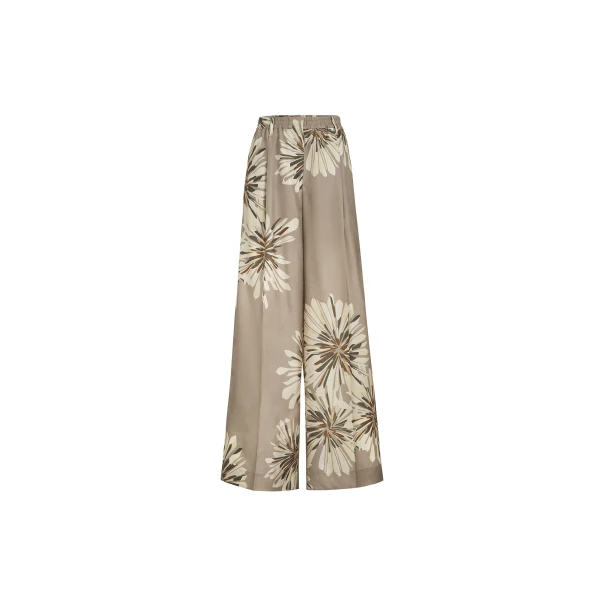 Brunello Cucinelli Bloom print pongee trousers