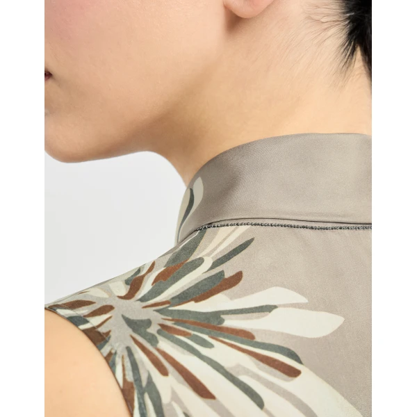 Brunello Cucinelli Bloom print pongee vest, view 4