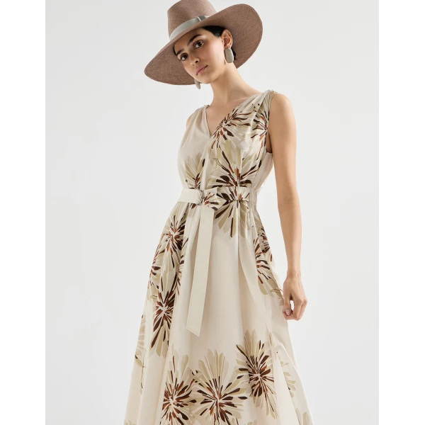 Brunello Cucinelli Bloom print poplin dress, view 5