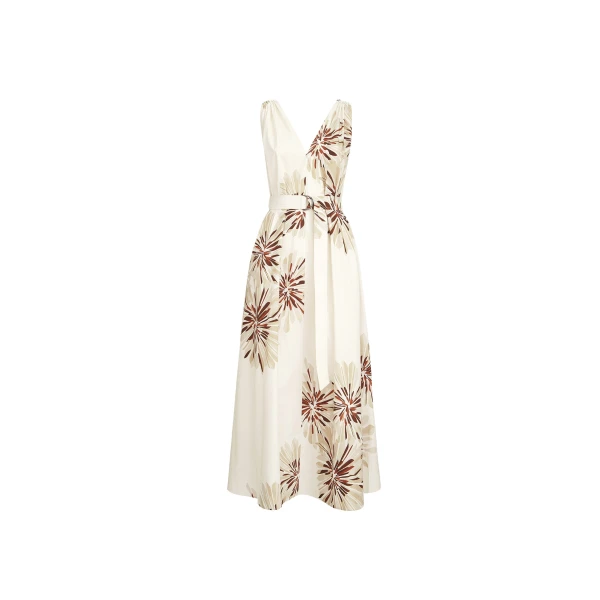 Brunello Cucinelli Bloom print poplin dress