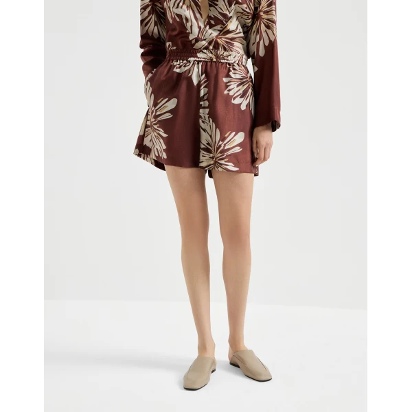 Brunello Cucinelli Bloom print shorts, view 2