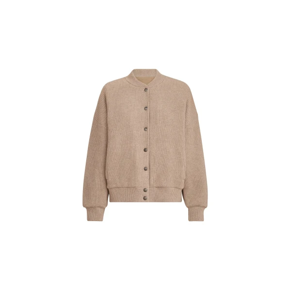 Brunello Cucinelli Bomber jacket with padding in Cashmere Beige