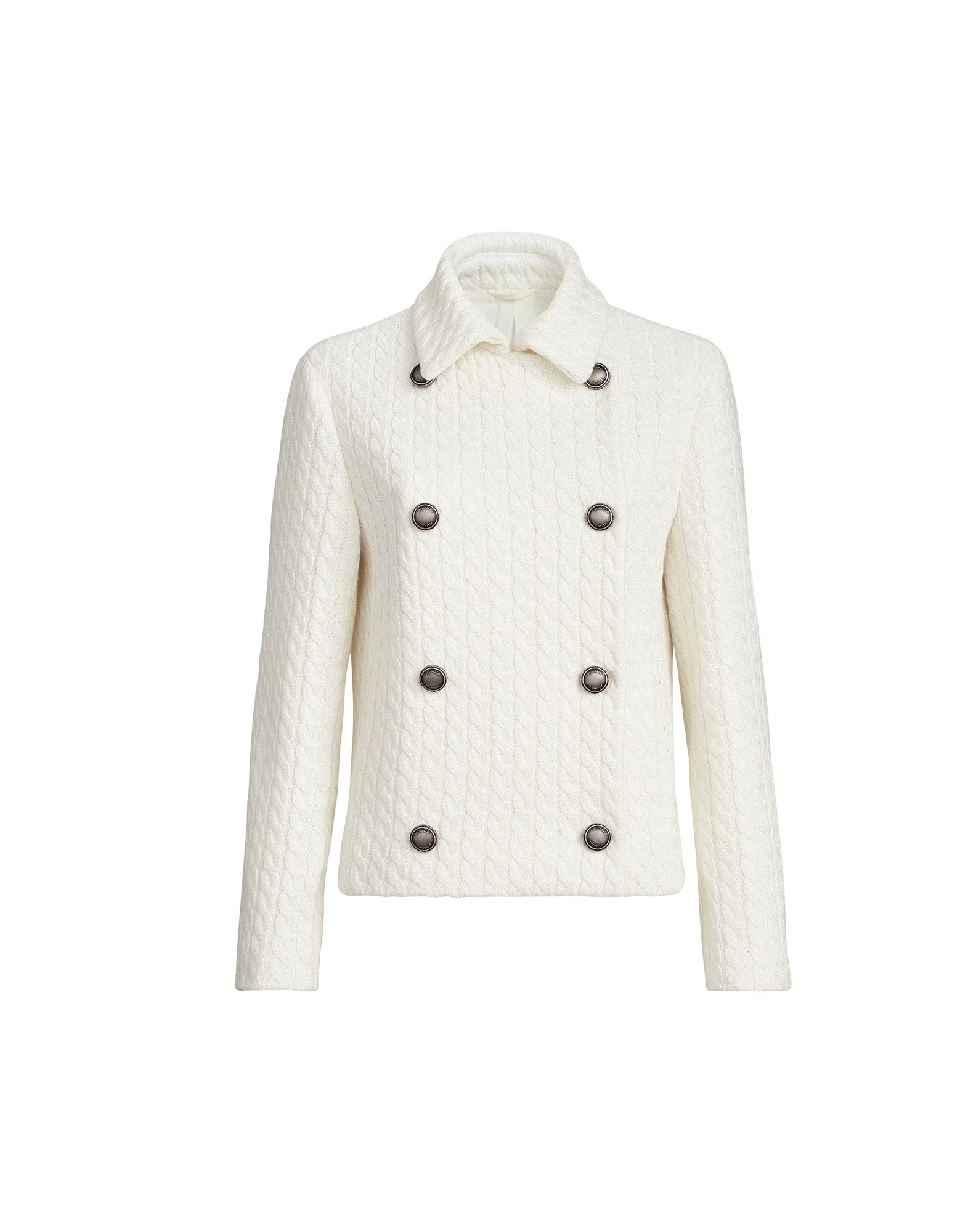 Brunello Cucinelli Cable knit blazer in White