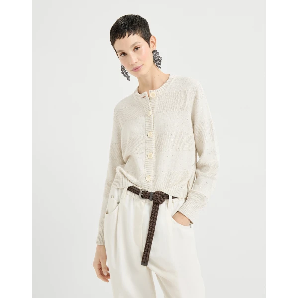 Brunello Cucinelli Cardigan with dazzling stripes, view 2