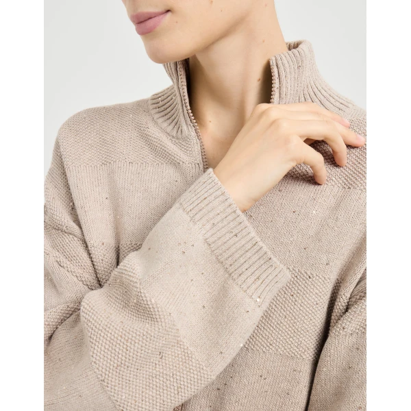 Brunello Cucinelli Cardigan with dazzling stripes, view 4
