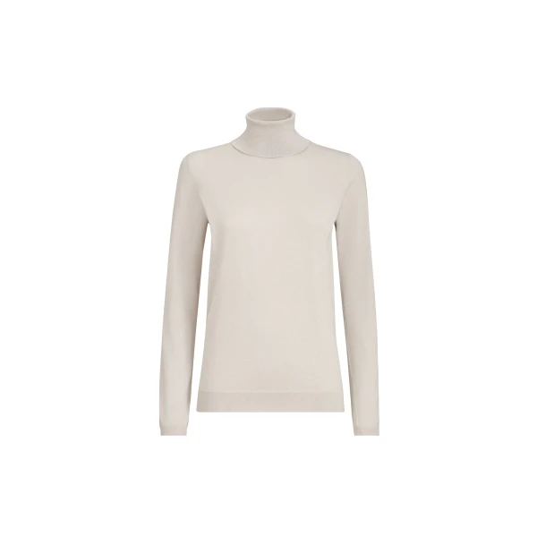 Brunello Cucinelli Cashmere and silk Sparkling sweater in Pearl Grey