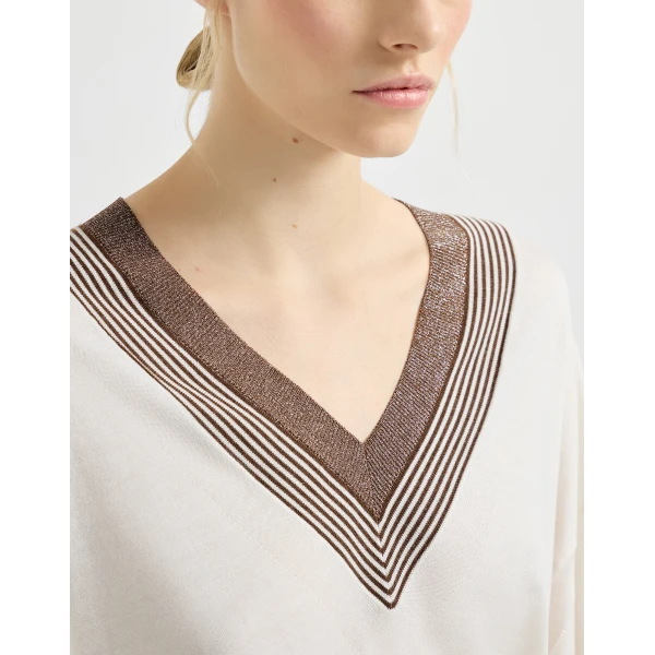 Brunello Cucinelli Cashmere and silk lightweight sweater, view 4