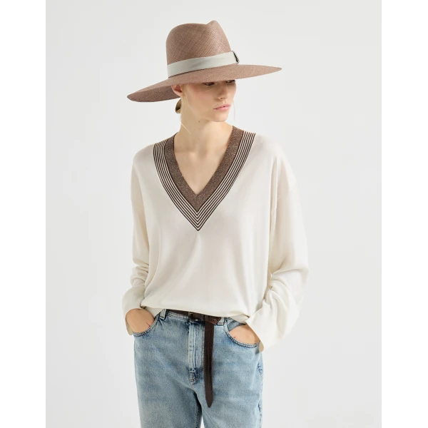 Brunello Cucinelli Cashmere and silk lightweight sweater, view 5