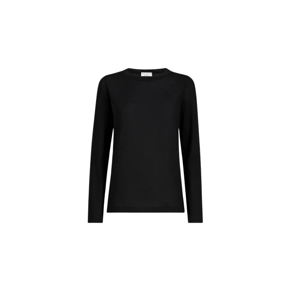 Brunello Cucinelli Cashmere and silk lightweight sweater in Black