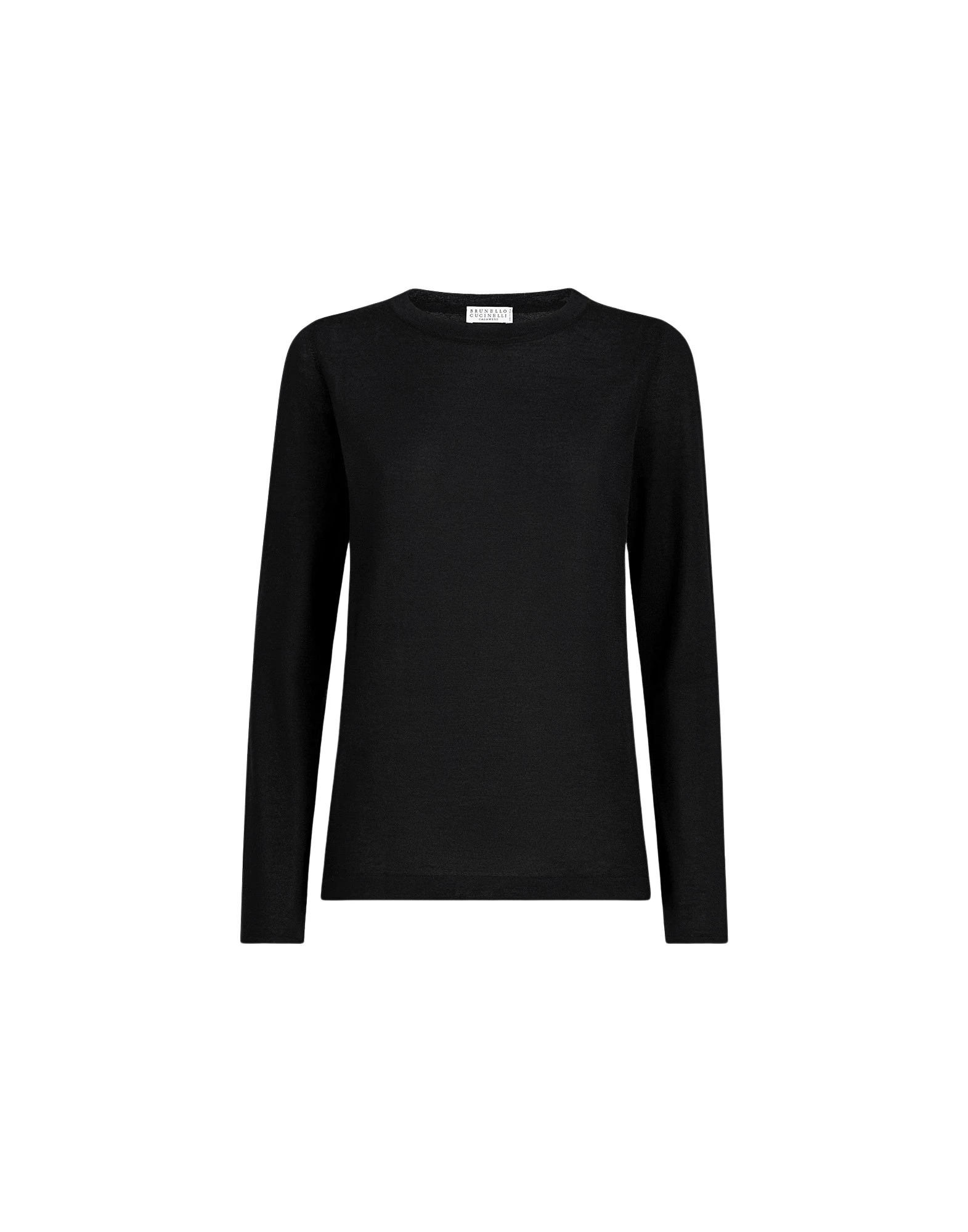 Cashmere and silk lightweight sweater in Black