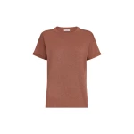 Brunello Cucinelli Cashmere and silk lightweight sweater in Firebrick