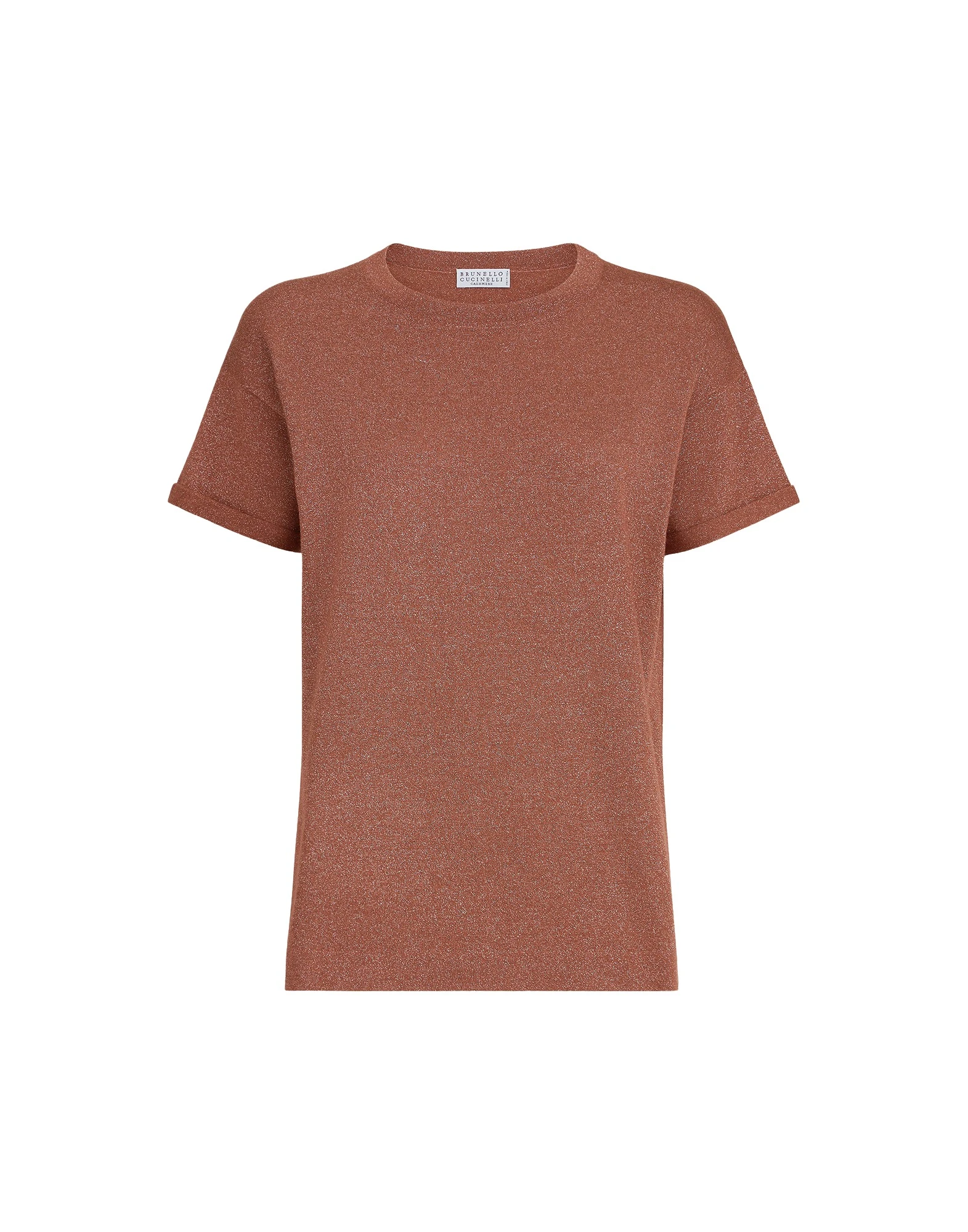 Brunello Cucinelli Cashmere and silk lightweight sweater in Firebrick