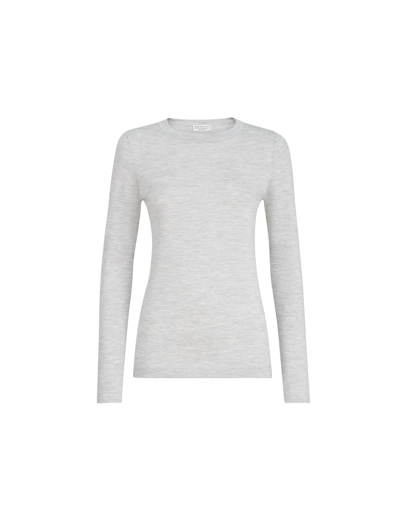 Cashmere and silk lightweight sweater in Light Grey