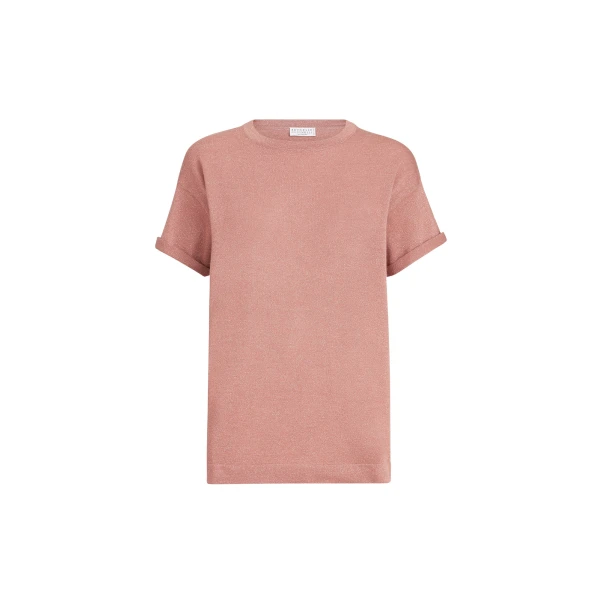 Brunello Cucinelli Cashmere and silk lightweight sweater in Pink
