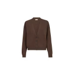 Brunello Cucinelli Cashmere cardigan with monili in Pine Cone Brown