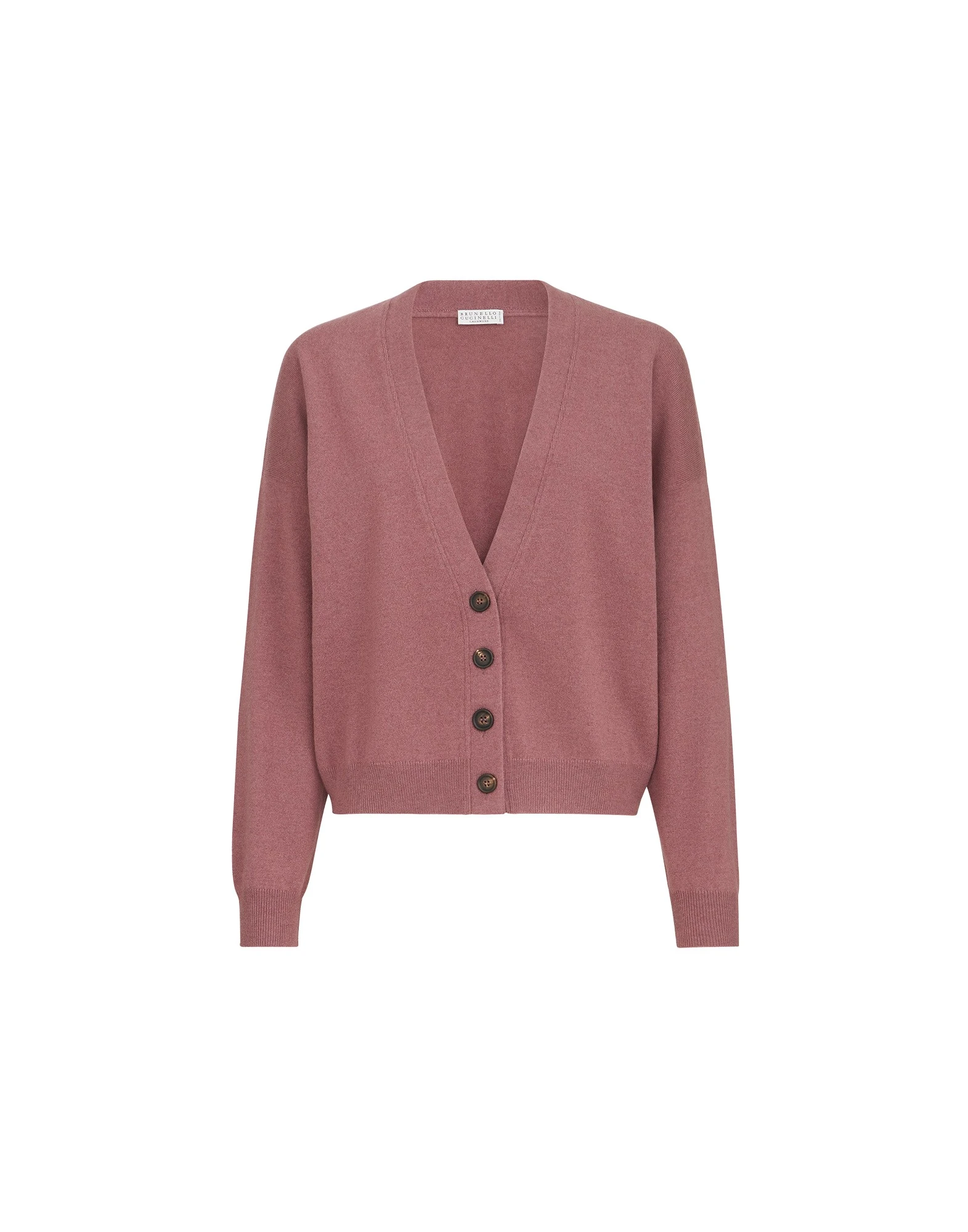 Brunello Cucinelli Cashmere cardigan with monili in Purple