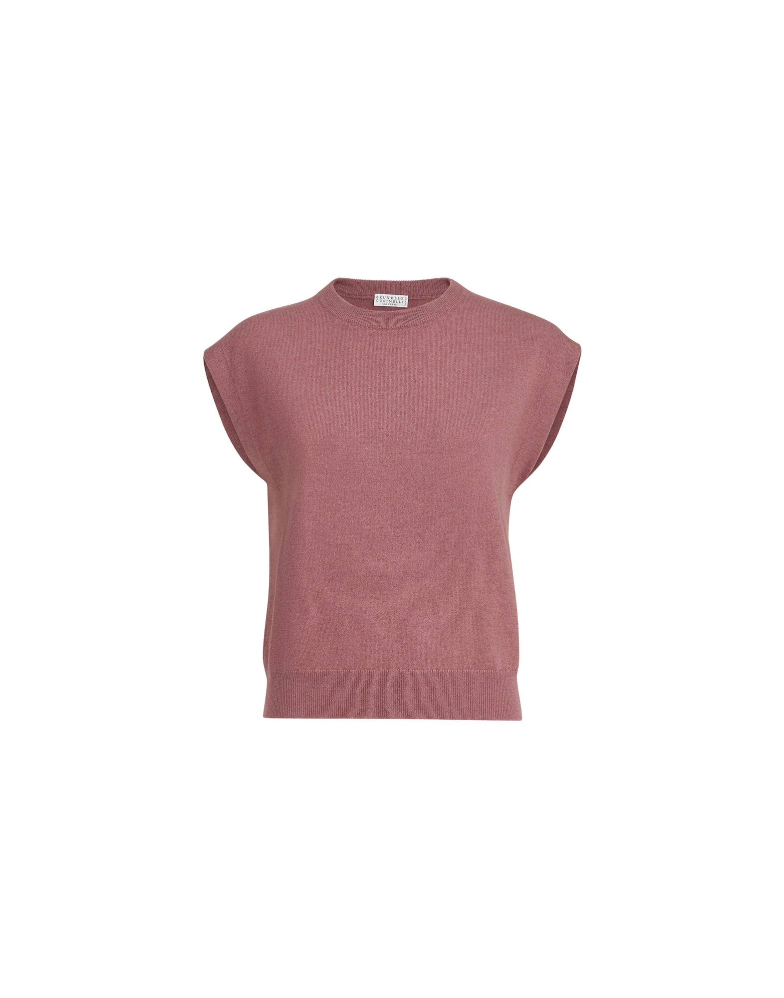 Brunello Cucinelli Cashmere knit T-shirt in Purple