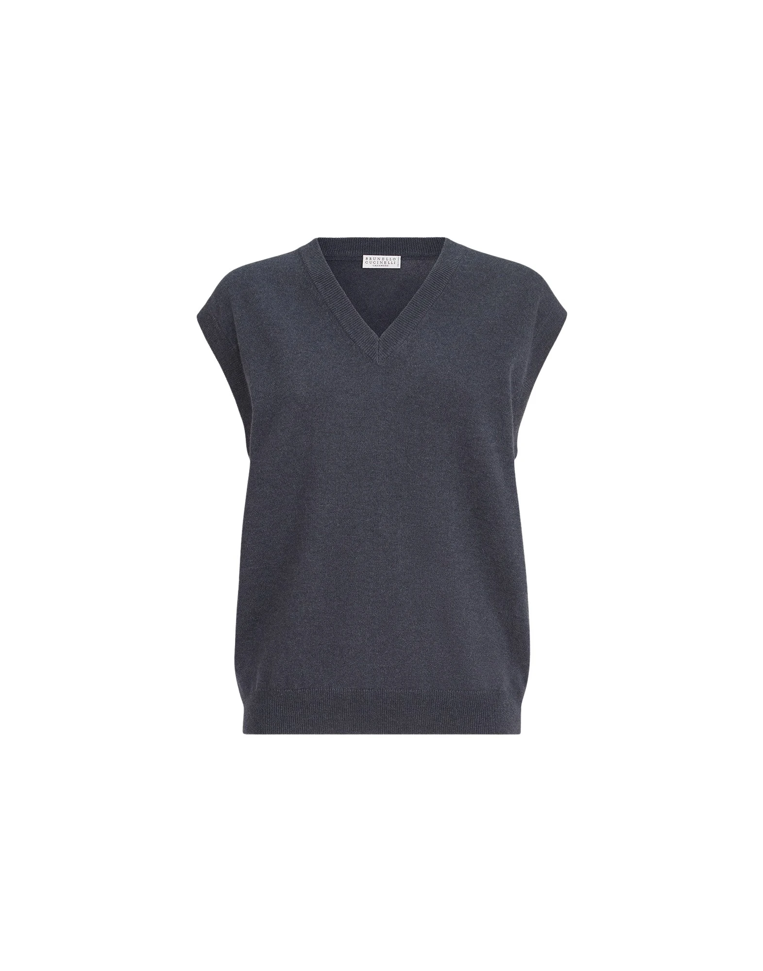 Brunello Cucinelli Cashmere knit vest in Blue
