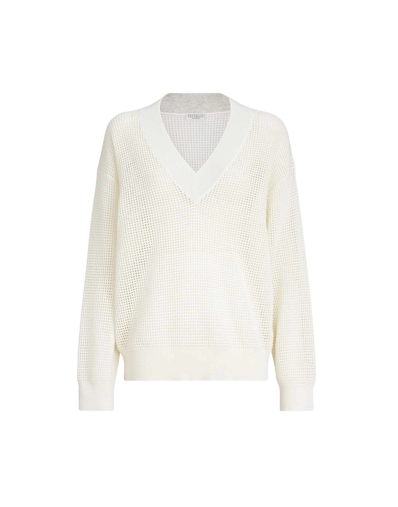 Brunello Cucinelli Cashmere net sweater in Panama