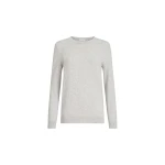 Brunello Cucinelli Cashmere sweater with monili in Light Grey